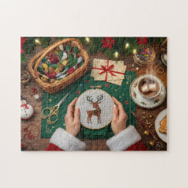 Kerst Knutsel Vakantie Rendier Steken Legpuzzel