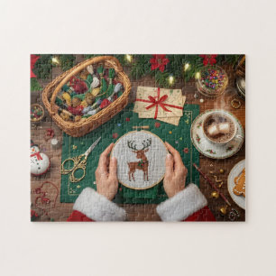 Kerst Knutsel Vakantie Rendier Steken Legpuzzel