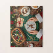 Kerst Knutsel Vakantie Rendier Steken Legpuzzel (Verticaal)