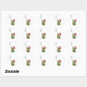 Kerst Koala Beer Ronde Sticker (Vel)