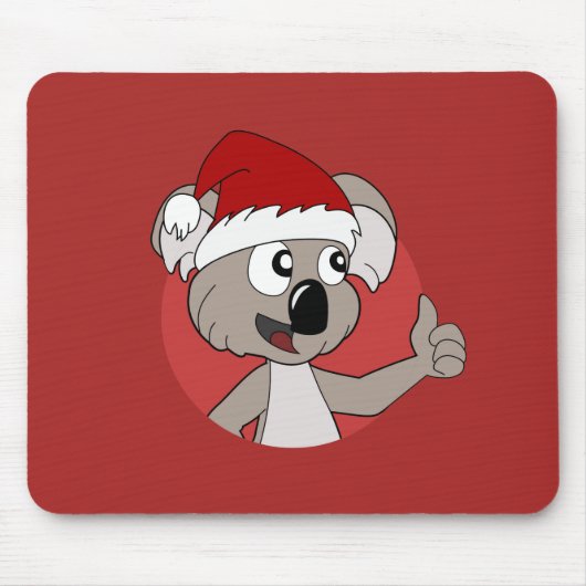 Kerst koala cartoon muismat (Voorkant)