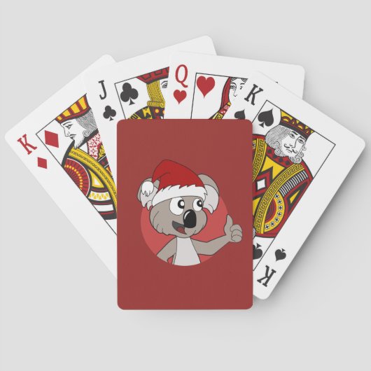 Kerst koala cartoon pokerkaarten (Achterkant)