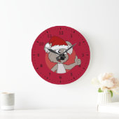 Kerst-koala cartoon Wandklok (Huis)