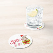 Kerst Koala met snoepriet kunst papier onderzetter (Insitu)