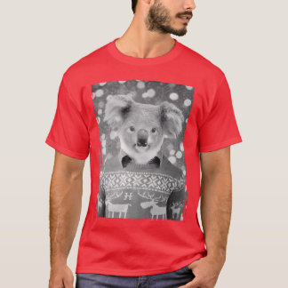 Kerst koala retro t-shirt