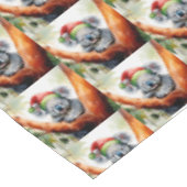 Kerst Koala Santa hoed zittend in Gumtree Tafelkleed (Gekanteld)
