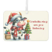 Kerst Koe boom Cadeaus Luchtverfrisser (Achterkant)