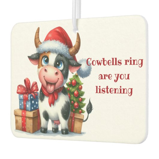Kerst Koe boom Cadeaus Luchtverfrisser (Links)