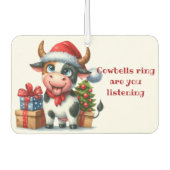 Kerst Koe boom Cadeaus Luchtverfrisser (Voorkant)