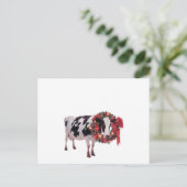Kerst Koe Briefkaart Sjabloon (Staand voorkant)