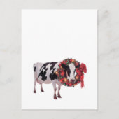 Kerst Koe Briefkaart Sjabloon Verticaal (Voorkant)