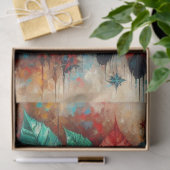 Kerst Koe Bull Skull Poinsettias Decoupage Tissuepapier (Geschenk)