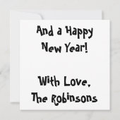 Kerst Koe Bull w / Santa Hat Kerst Kaart (Achterkant)