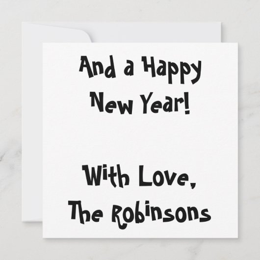 Kerst Koe Bull w / Santa Hat Kerst Kaart (Achterkant)