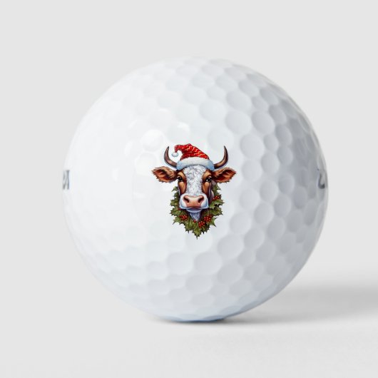 Kerst Koe golfballen (Voorkant)