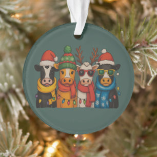 Kerst Koe Liefhebber Boerderij Kerstman Schotse Ho Ornament