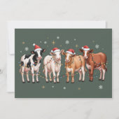 Kerst Koe Liefhebber Cadeau Grappige Vakantie Boer Feestdagenkaart (Voorkant)
