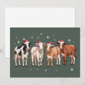 Kerst Koe Liefhebber Cadeau Grappige Vakantie Boer Feestdagenkaart (Voorkant / Achterkant)