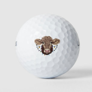 Kerst Koe Liefhebber Licht Boerderij Boer Xmas Golfballen