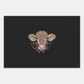 Kerst Koe Lover Lights Boerderij Boer Xmas Inpakpapier Vel (Voorkant)