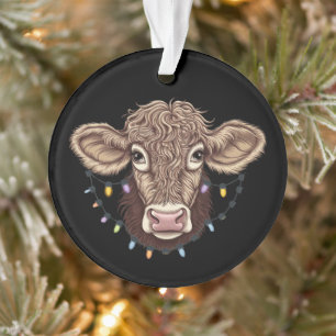 Kerst Koe Lover Lights Boerderij Boer Xmas Ornament