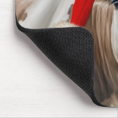 Kerst Koe met Santa Hat Muismat (Hoek)