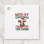 Kerst Koe Moo-ry Kerst uit het Boerderij Bedankjes Labels (Voorkant)