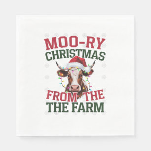 Kerst Koe Moo-ry Kerst uit het Boerderij Servet