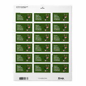 Kerst Koe of rendieren? Retourlabel Etiket (Full Sheet)