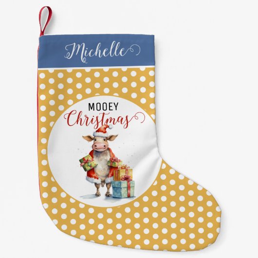 Kerst Koe Pun Kleine Kerstsok (Voorkant)