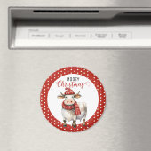 Kerst Koe Pun Magneet (Insitu (Vaatwasser))