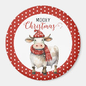 Kerst Koe Pun Magneet (Voorkant)