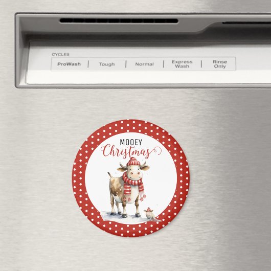 Kerst Koe Pun Magneet (Insitu (Vaatwasser))