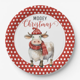 Kerst Koe Pun Papieren Bordje