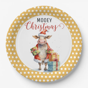 Kerst Koe Pun Papieren Bordje