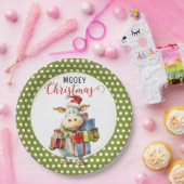 Kerst Koe Pun Papieren Bordje (Feest)