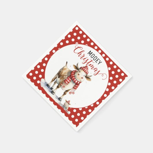 Kerst Koe Pun Servet (Hoek)