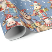 Kerst Koe Pun Wrapping Papier (Rol Hoek)
