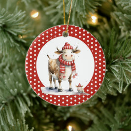 Kerst Koe Puns Keramisch Ornament