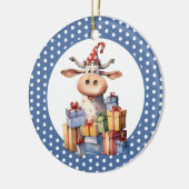 Kerst Koe Puns  Keramisch Ornament (Links)