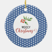Kerst Koe Puns  Keramisch Ornament (Achterkant)