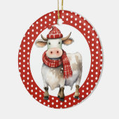 Kerst Koe Puns Keramisch Ornament (Links)