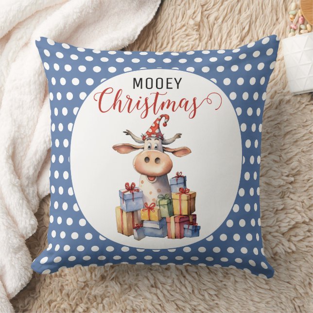 Kerst Koe Puns  Kussen (Deken)