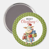 Kerst Koe Puns Magneet (Voorkant / Achterkant)