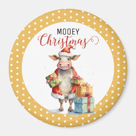 Kerst Koe Puns Magneet