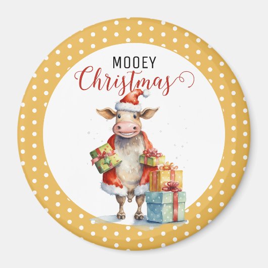 Kerst Koe Puns Magneet (Voorkant)