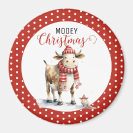 Kerst Koe Puns Magneet