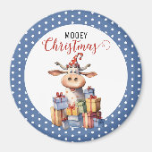 Kerst Koe Puns Magneet (Voorkant)