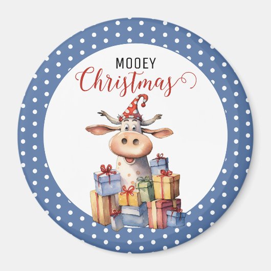 Kerst Koe Puns Magneet (Voorkant)