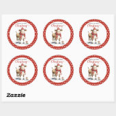 Kerst Koe Puns Ronde Sticker (Vel)